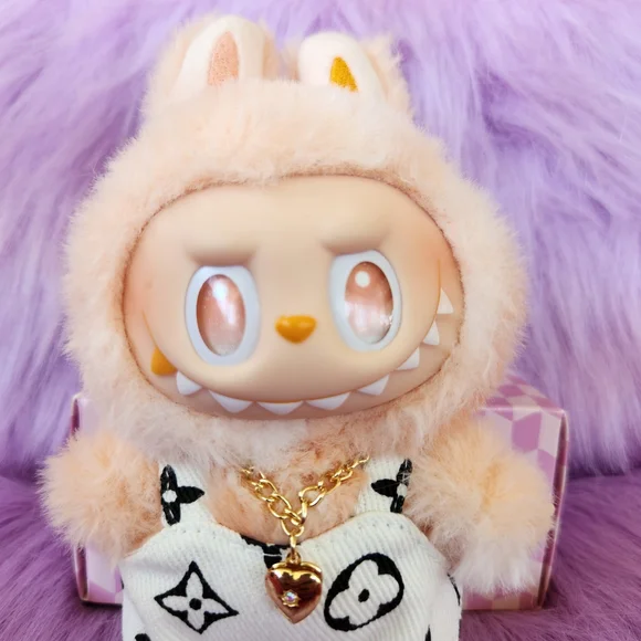 Labubu Heart Pendant Gold Necklace ♡Doll & Oufit NOT INCLUDED♡ - Picture 2 of 5